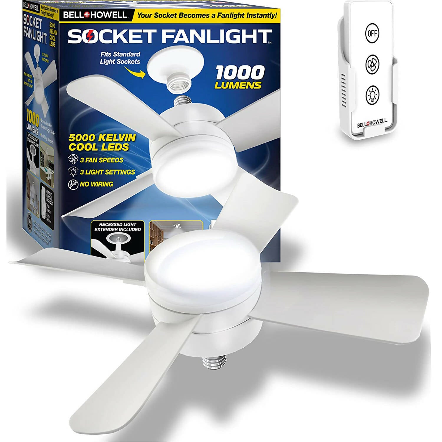 Lampara De Techo Con Ventilador Socket Fan Light